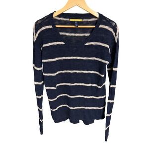Prince & Fox Women's Striped Knit Sweater Casual Pullover‎ high/low Top